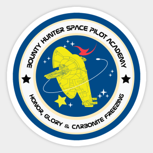 Bounty Hunter Space Pilot Academy Sticker